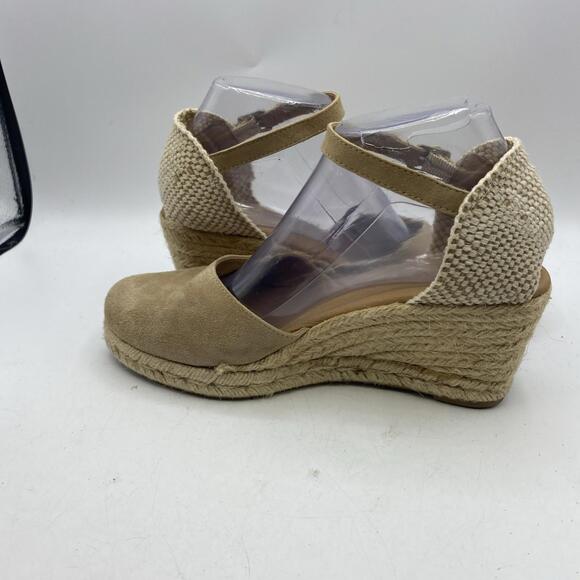 Apaseart Espardrille Wedge Heel Ankle Strap Leather Made in Spain Size 9.5 - Picture 5 of 13